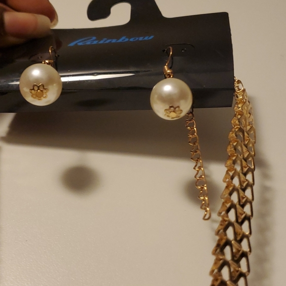📿Pearl necklace with earrings 📿 - Picture 6 of 6
